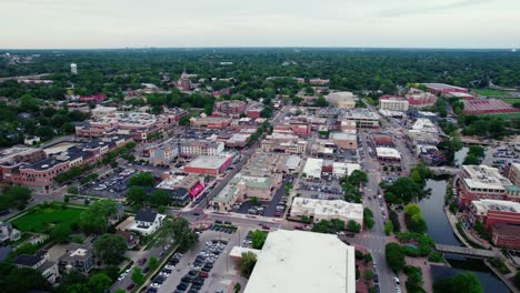 naperville illinois usa overview downtown aerial