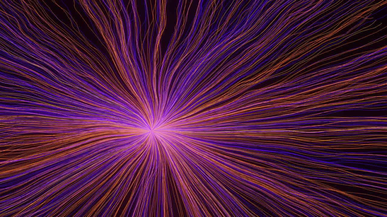 Rays of the sun as waves move loop, abstract background. Futuristic 3d rendering.