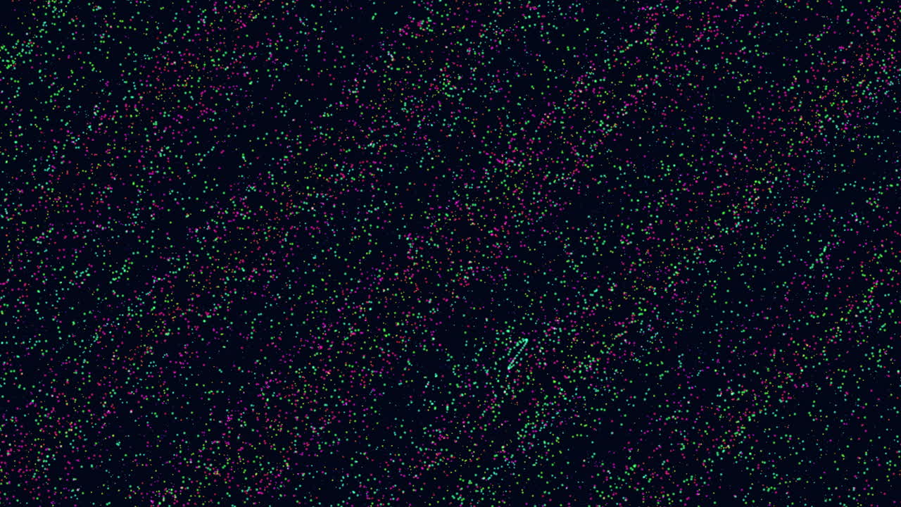 Mysterious constellation scattered blue and purple dots on black background