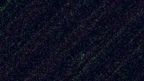 constelación misteriosa dispersa puntos azules y púrpuras en fondo negro