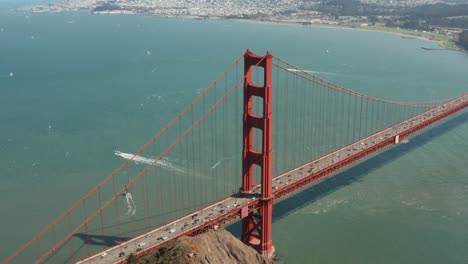 aerial video of the san francisco golden gate bridge