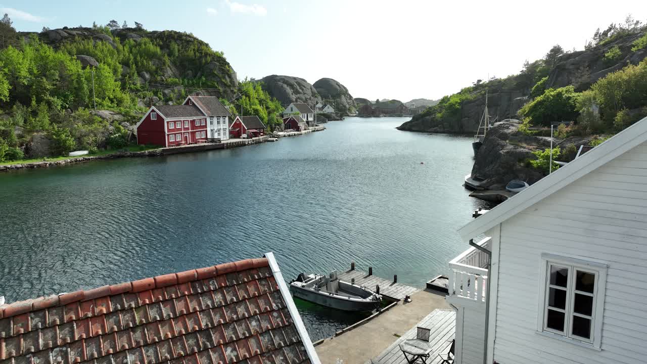 Aerial view of coastal islands and calm sea