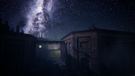 Estrellas-De-La-Vía-Láctea-Sobre-La-Antigua-Fábrica-Abandonada