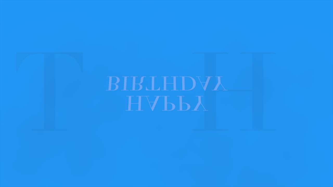 활기찬 파란 카드에 화려한 생일 축하