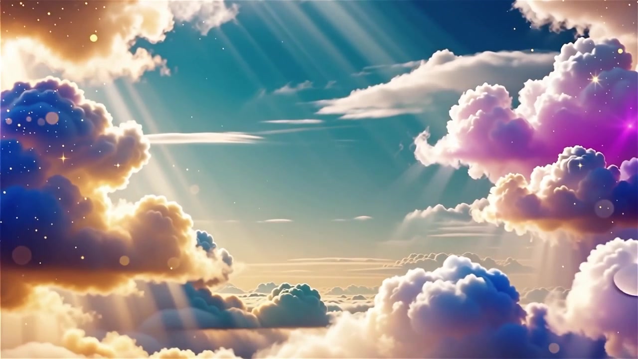 Christian Heavenly Light Worship Background