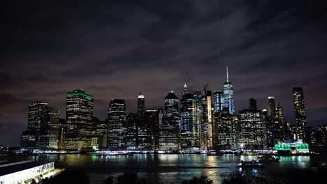 new york city skyline at night