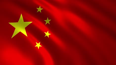 motion graphic of the flag of china with wind