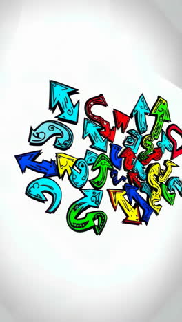 vibrant graffiti pop art arrows pattern