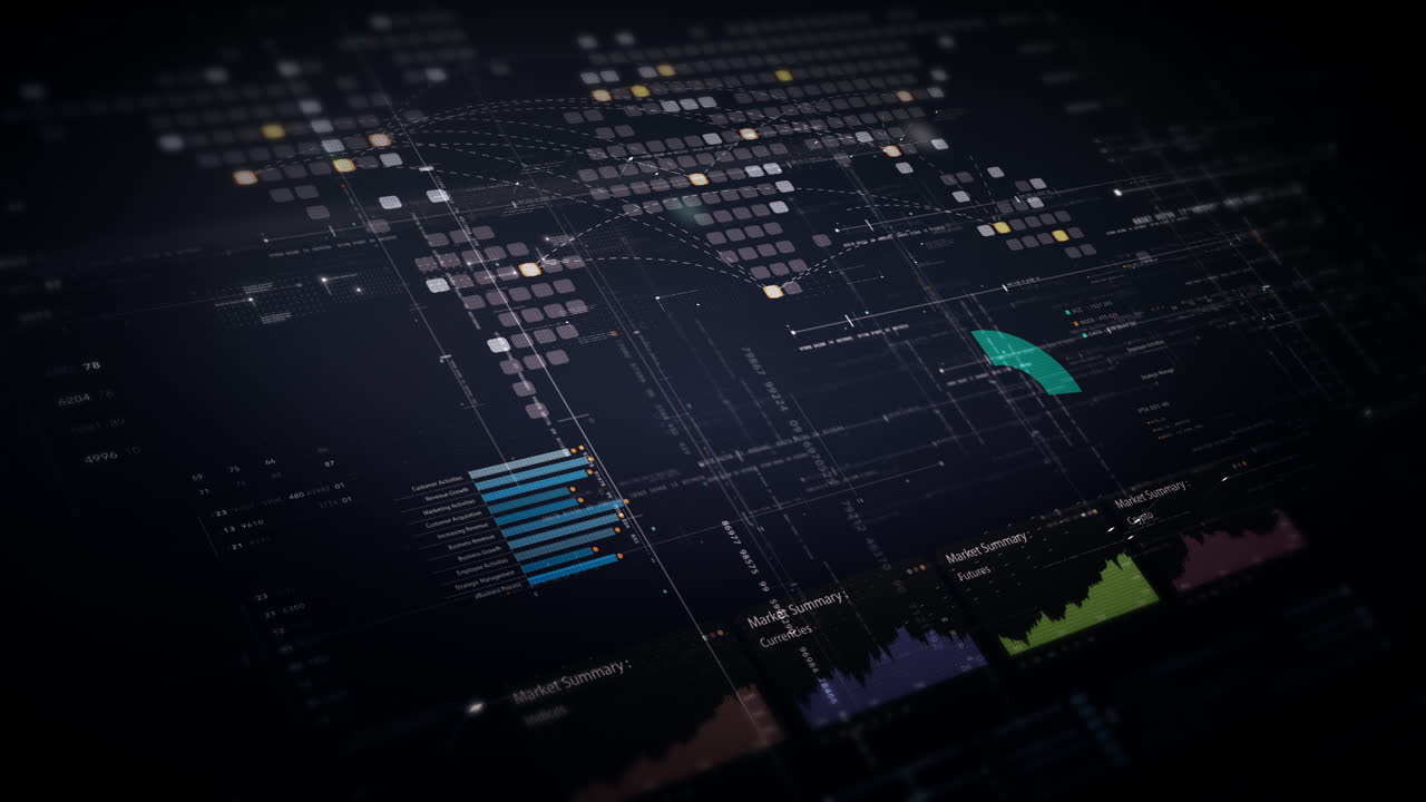 Dynamic data visuals for business info graphics, animated charts, and data-driven insights for a business meeting mock-up. Explore the world of trading, stock exchanges, and crypto