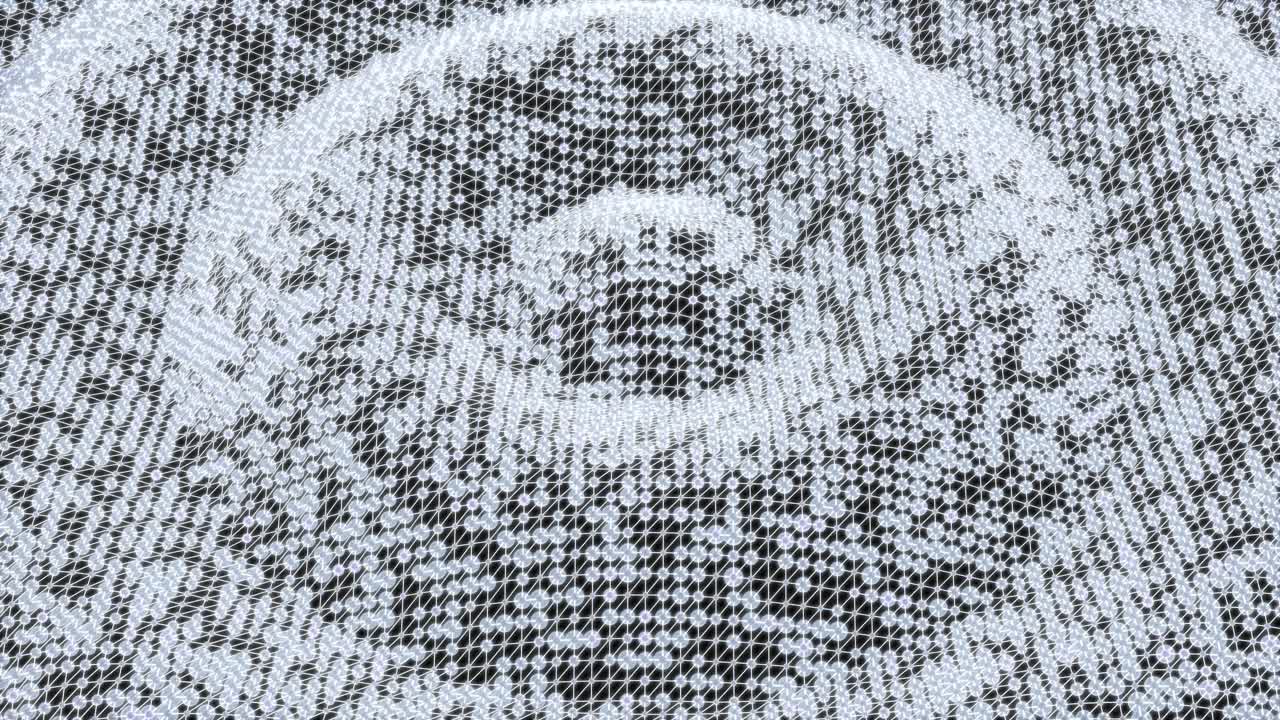 forma de onda de malla 3d abstracta