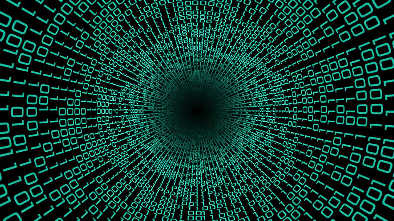 Binary numbers tunnel backdrop