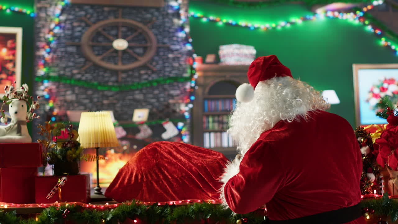 Santa Claus in a Christmas-themed setting