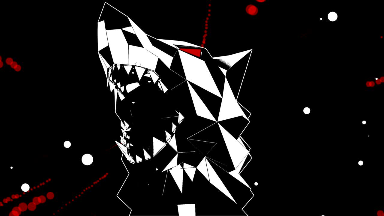 Low Poly Wolf Head VJ Loop