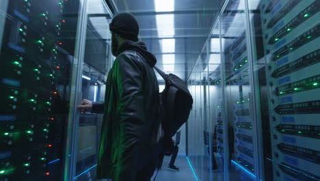hackers in a server room