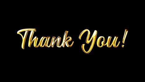 gracias texto dorado con efecto de elemento de animación de movimiento ligero. 4k bucle sin costuras aislado texto de animación video transparente con canal alfa usando quicktime apple prores 444.