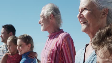 family enjoying free time on the beach together