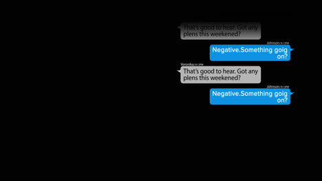 chat conversation screenshot about weekend plans