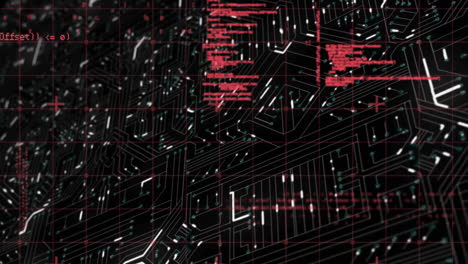 animation of network of connections over data processing