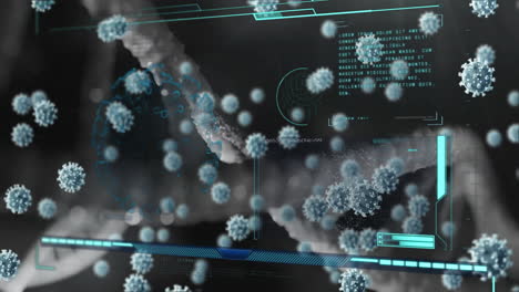 Animation-of-virus-cells-and-data-processing-over-cells