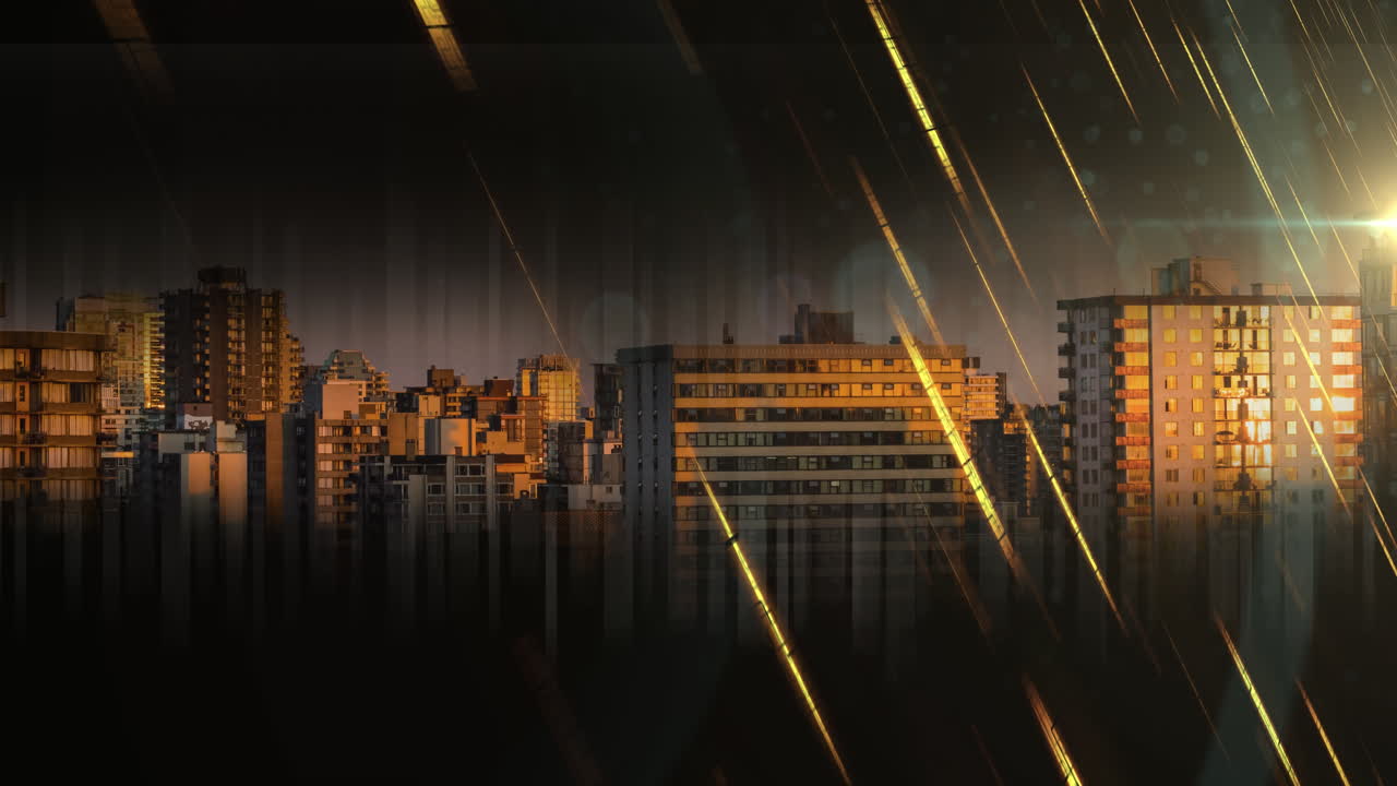 animación del paisaje urbano y las conexiones