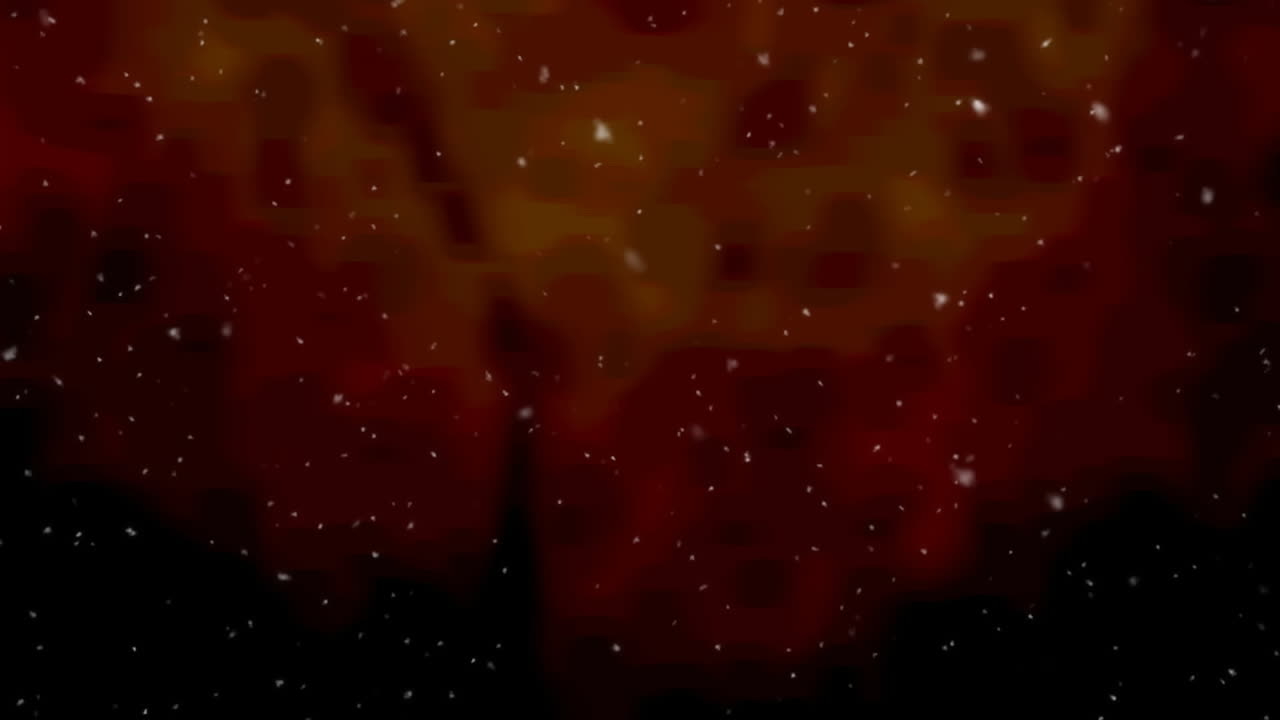 오렌지색 배경에서 움직이는 여러 개의  ⁇  반점의 애니메이션