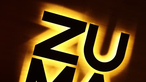 zuma restaurant sign