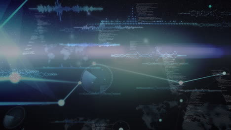 animation of network of connections over navy background