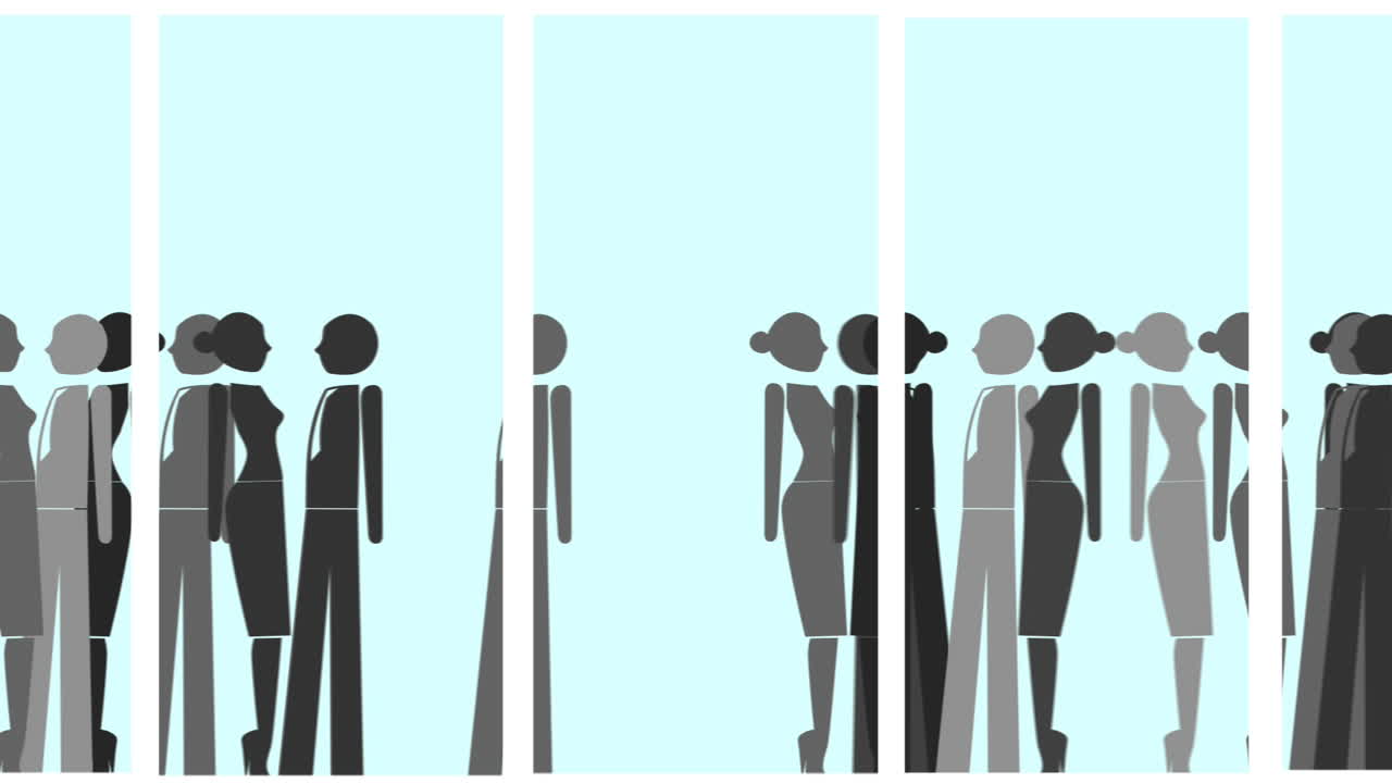 여러 사업가 들 의 애니메이션 그래픽