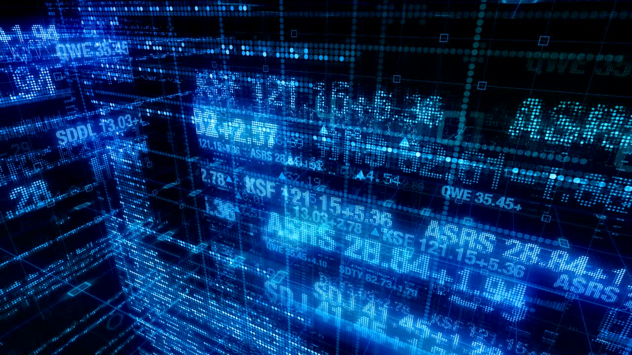 tecnología de interfaz de mercado de valores datos informáticos pantalla digital