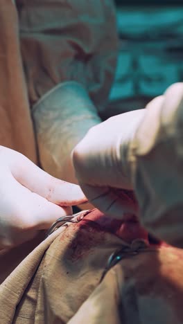 surgery team operating