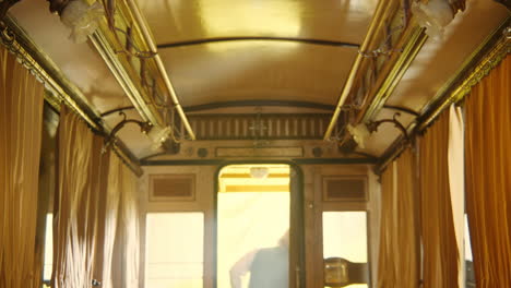 vintage train car interior