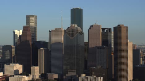 4k aerial of downtown houston skyline