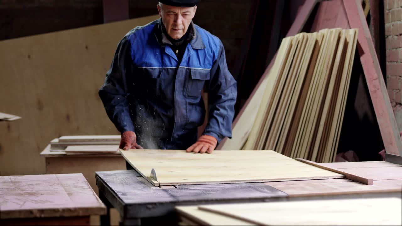 sierra circular para cortar madera. trabajo con madera