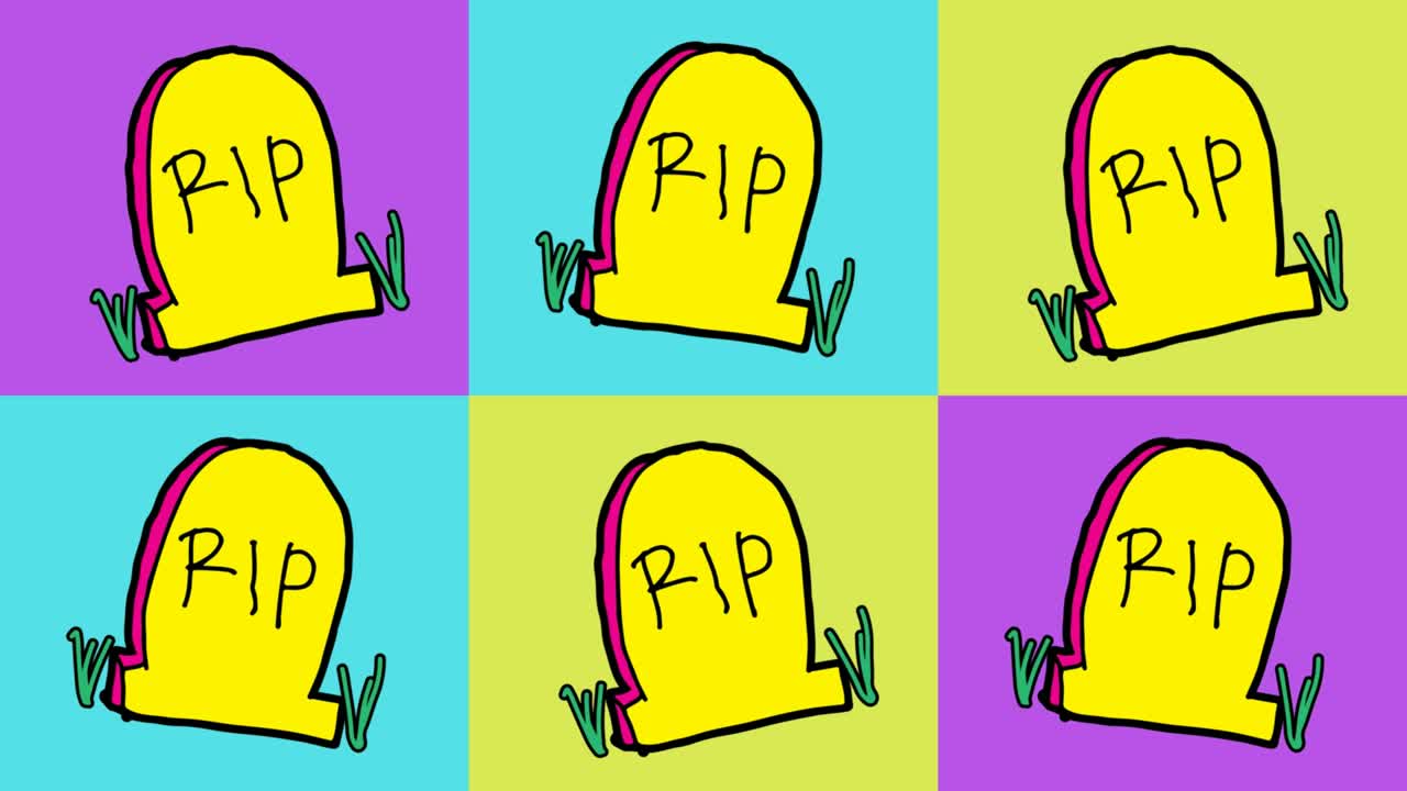 niños dibujando arte pop fondo sin costuras con el tema de la lápida