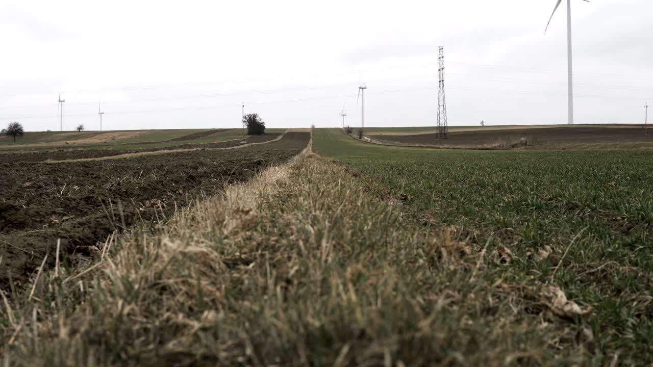 paisaje rural al comienzo de la primavera