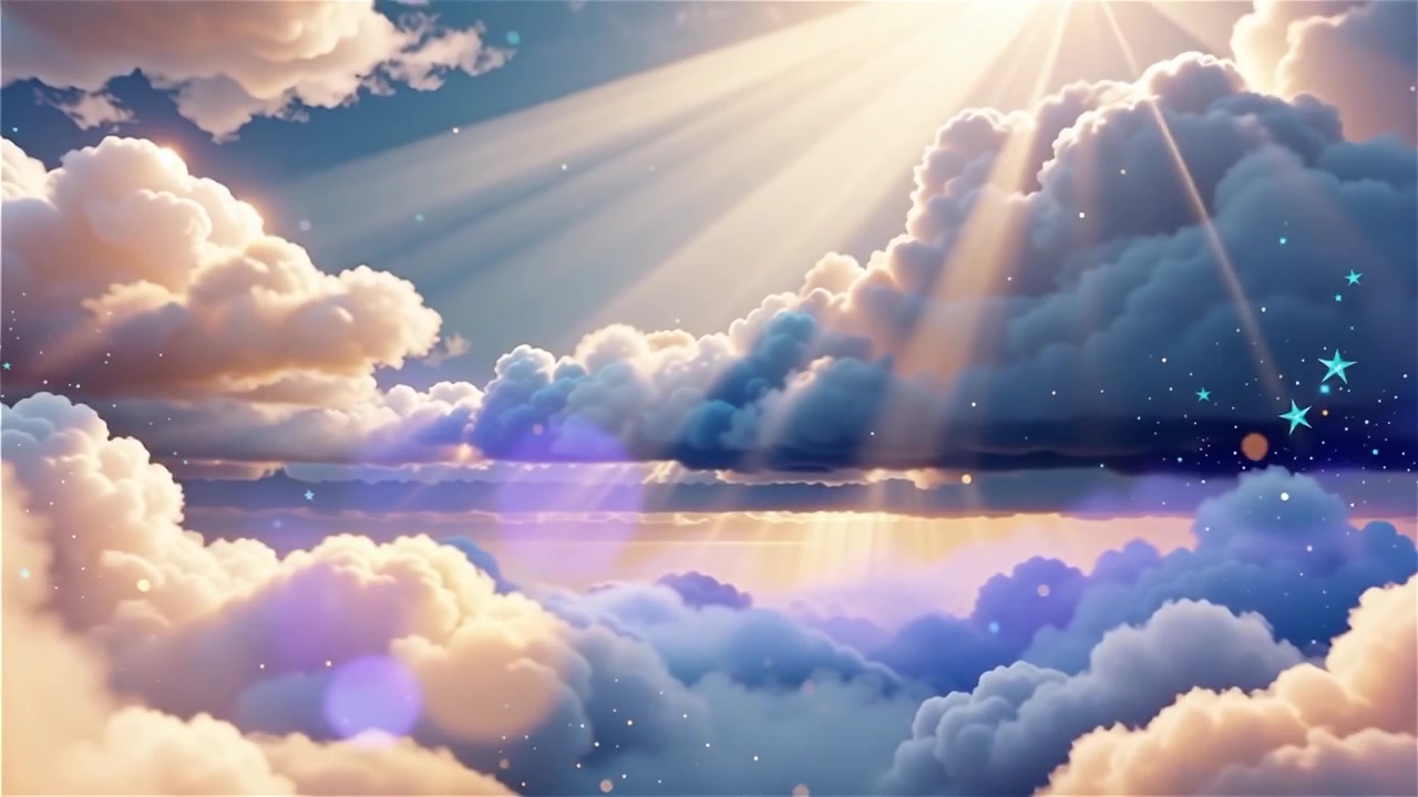 Christian Heavenly Light Worship Background