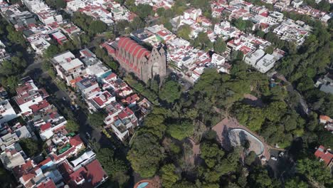 drone flyover of the exclusive polanco district, miguel hidalgo, mexico city