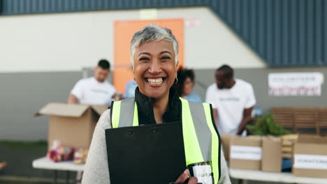 happy senior woman, manager and ngo in charity