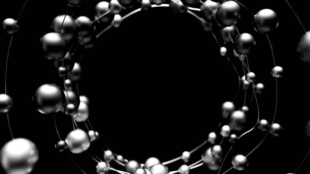 원형 사슬의 4k 추상 분자.