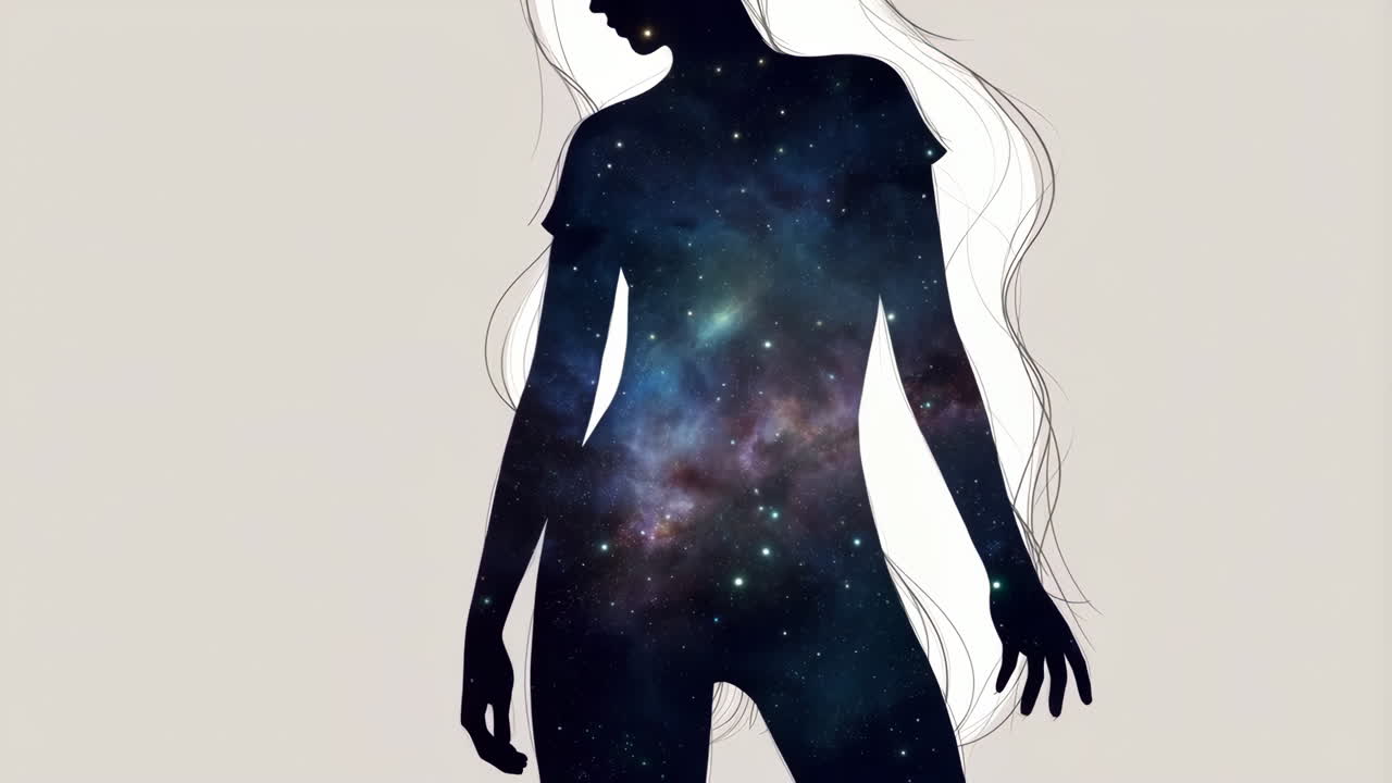 Cosmic Woman Silhouette