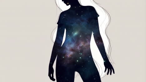 cosmic woman silhouette