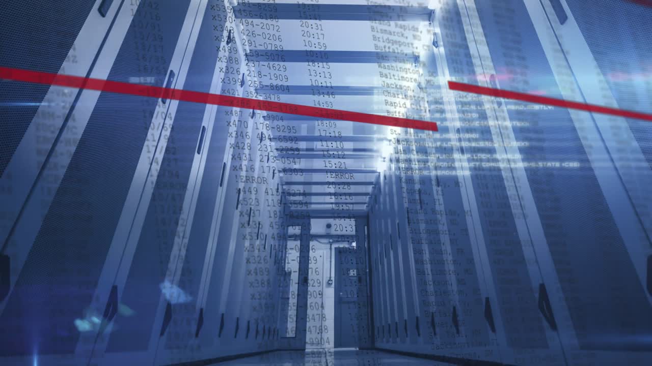 데이터 처리의 애니메이션과 서버 위의 조명