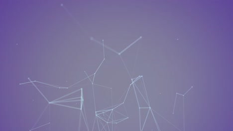 animación digital de la red de conexiones flotando contra un fondo de gradiente azul