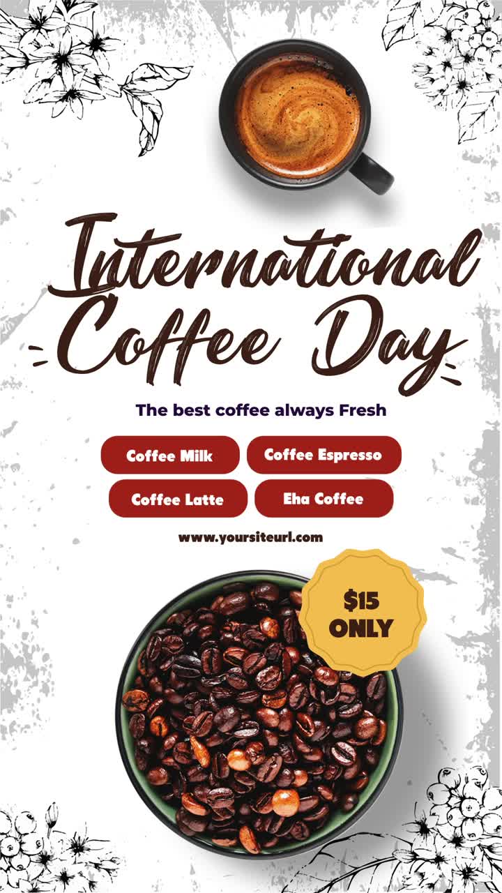 国際コーヒーの日キャンペーン：エスプレッソとコーヒー豆