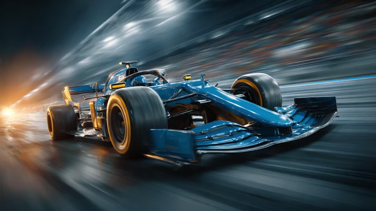 An Intense Racing Experience: A Formula One Car in Action, Speeding ...