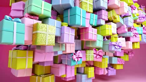 a pile of colorful gift boxes