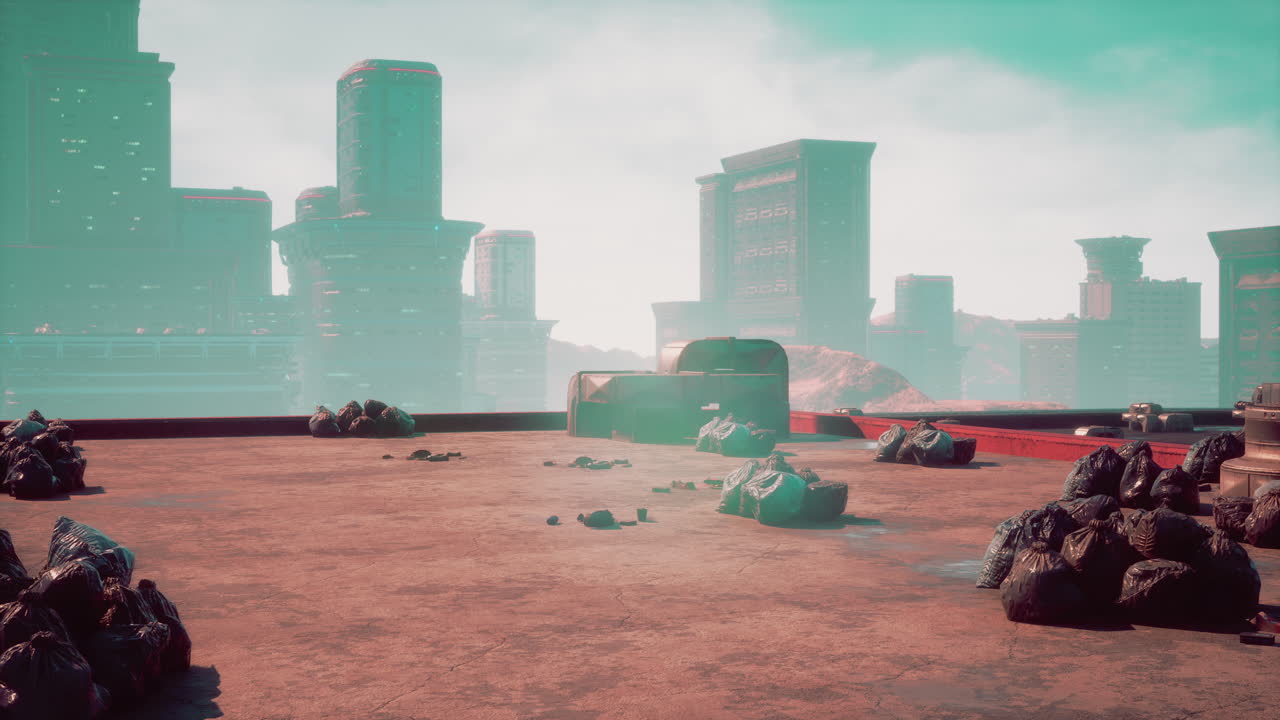 paisaje post-apocalíptico de la ciudad