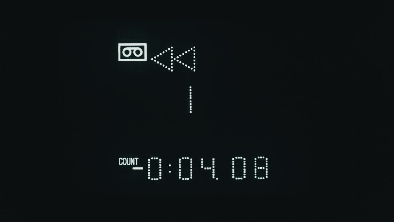 vcr 타임코드의 리윈드 카운터, 레트로 led 표시