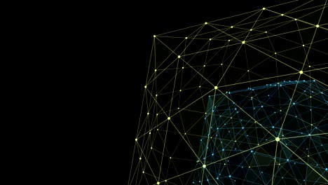 sphere made of connections against black background