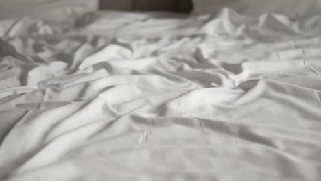 messy white bed sheets